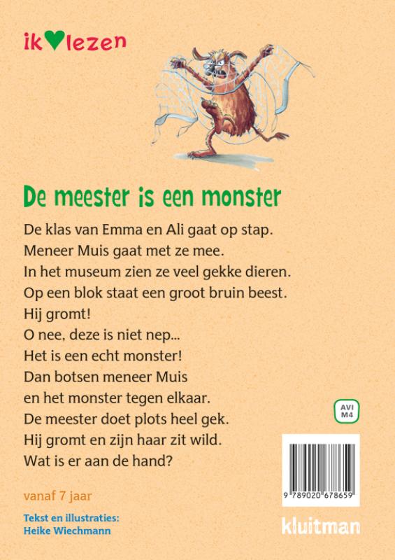 De meester is een monster / Ik ♥ lezen achterkant