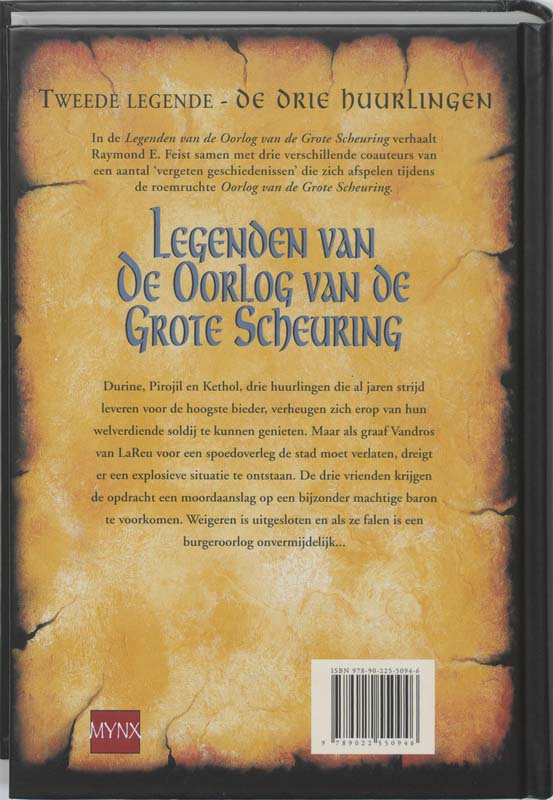 De drie huurlingen / Legenden van de Oorlog van de Grote Scheuring / 2 achterkant