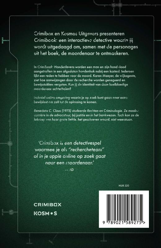 Crimibook: Hondenlevens achterkant