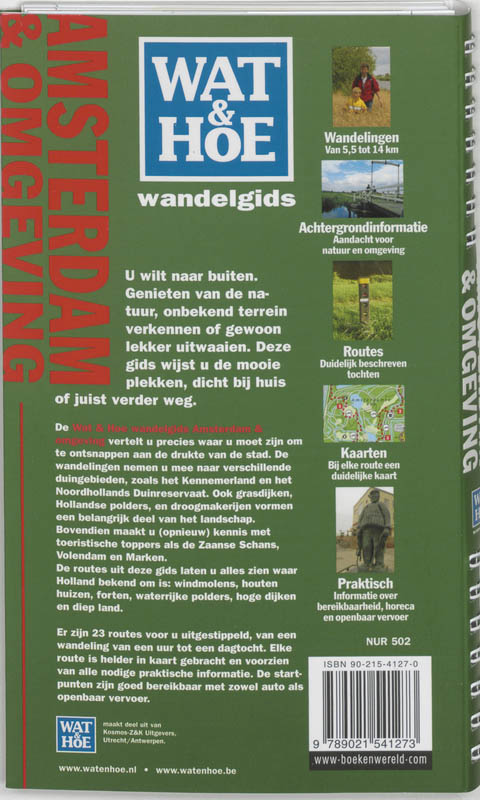 Wat & Hoe wandelgids Amsterdam en omgeving / Wat & Hoe wandelgids achterkant
