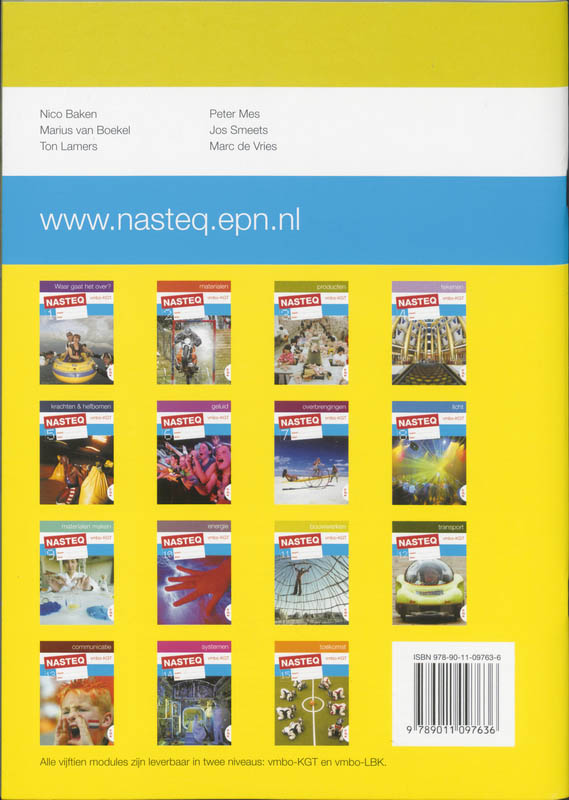Nasteq / vmbo-KGT module 11 + website achterkant