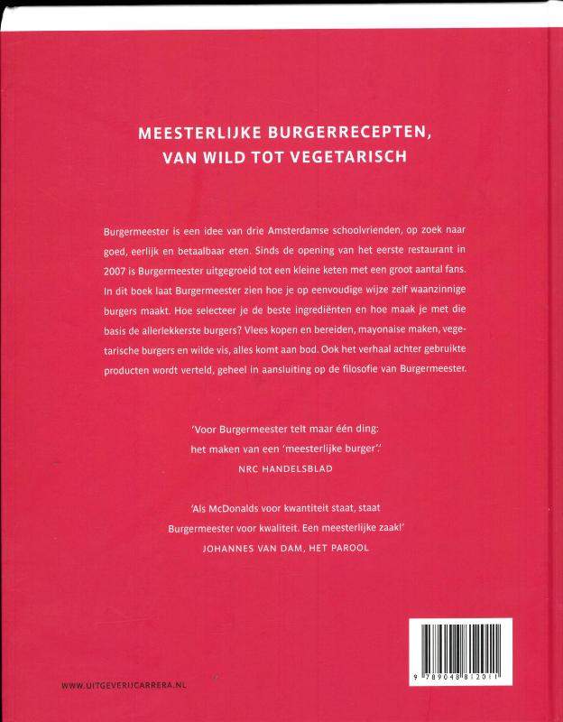 Burgermeester kookboek achterkant