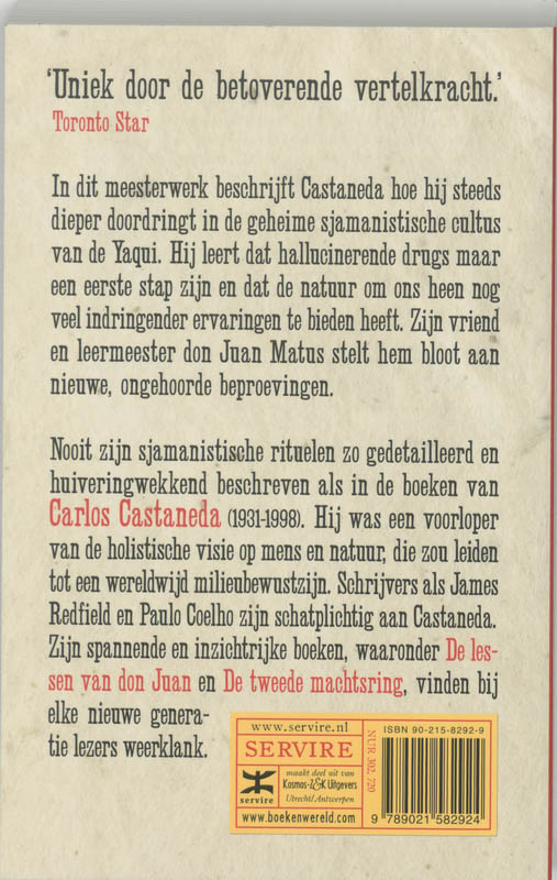 Reis naar Ixtlan achterkant