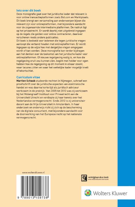 Onlineplatformen / Monografieën achterkant