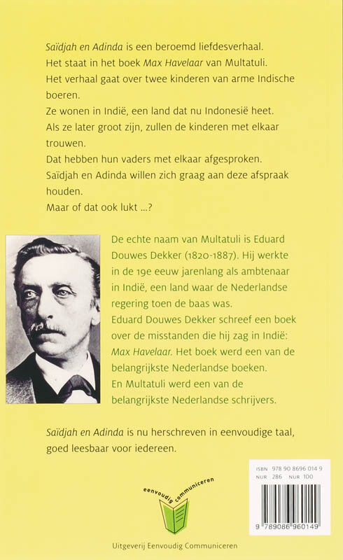 Saidjah en Adinda / Lezen is voor iedereen-reeks achterkant