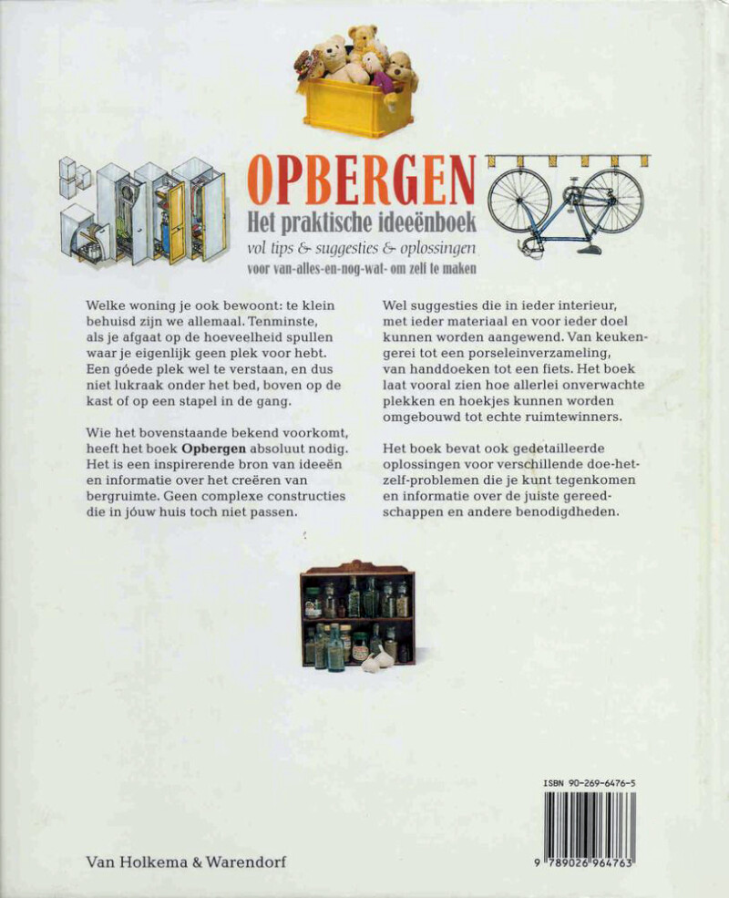Opbergen - het praktische ideeënboek achterkant