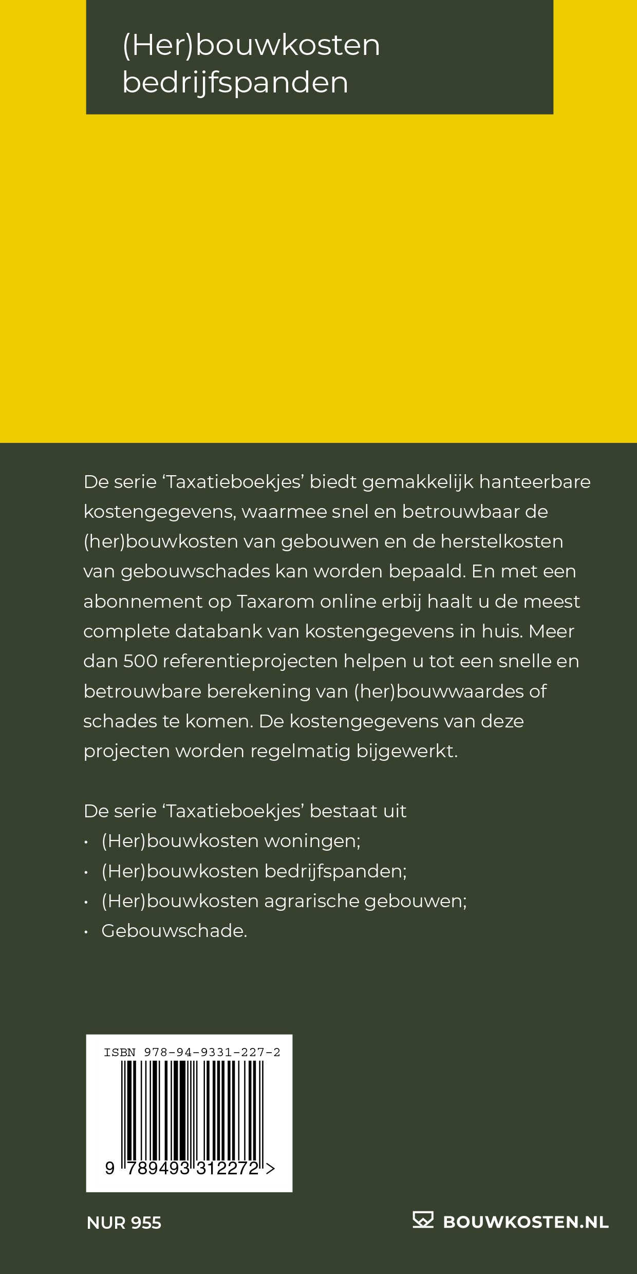 (Her)bouwkosten bedrijfspanden 2024 / Taxatieboekje achterkant