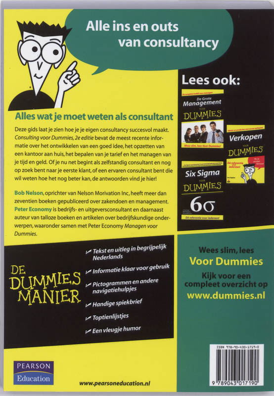 Consulting voor Dummies / Voor Dummies achterkant