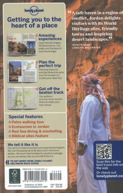 Lonely Planet Jordan achterkant