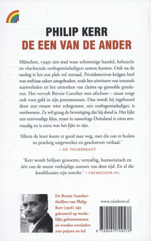 De een van de ander / Bernie Gunther achterkant