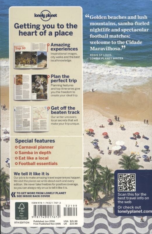 Lonely Planet Rio De Janeiro dr 9 achterkant