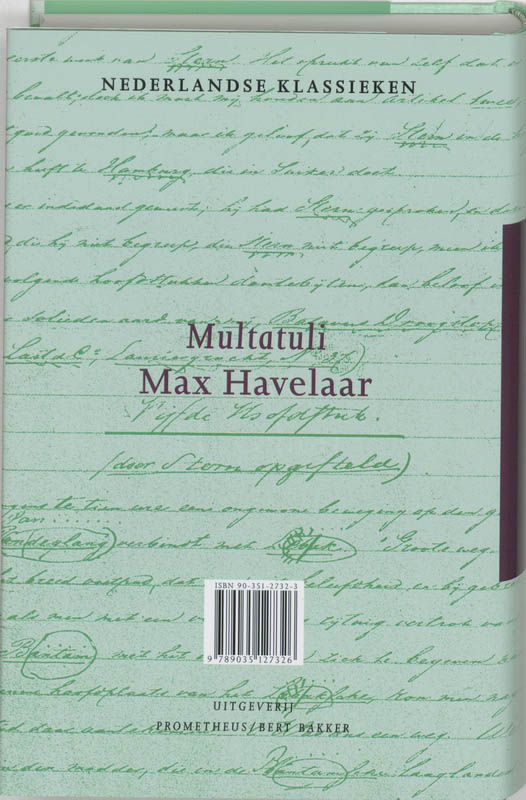 Multatuli Max Havelaar achterkant