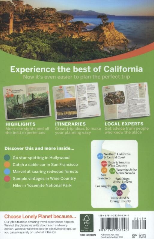 Lonely Planet Discover California dr 3 achterkant