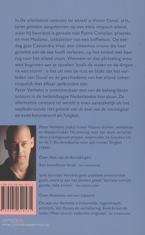 De allerlaatste caracara ter wereld achterkant