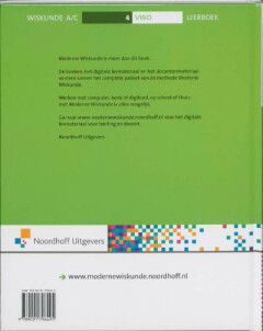 Moderne Wiskunde  4 vwo A/C achterkant