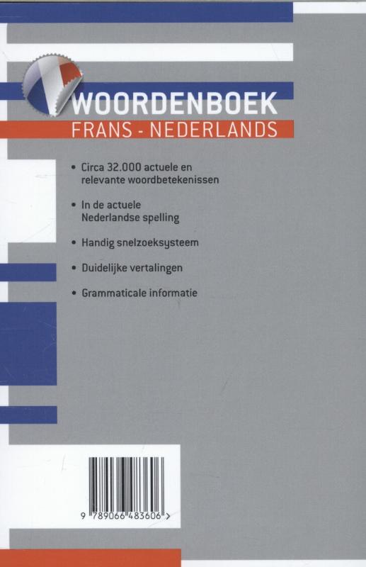 Woordenboek Frans-Nederlands achterkant