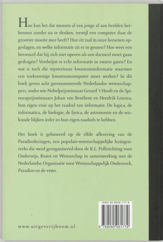 Het Raadsel Van Informatie achterkant