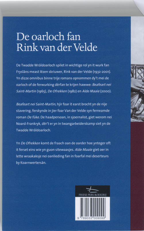 De oarloch fan Rink van der Velde achterkant