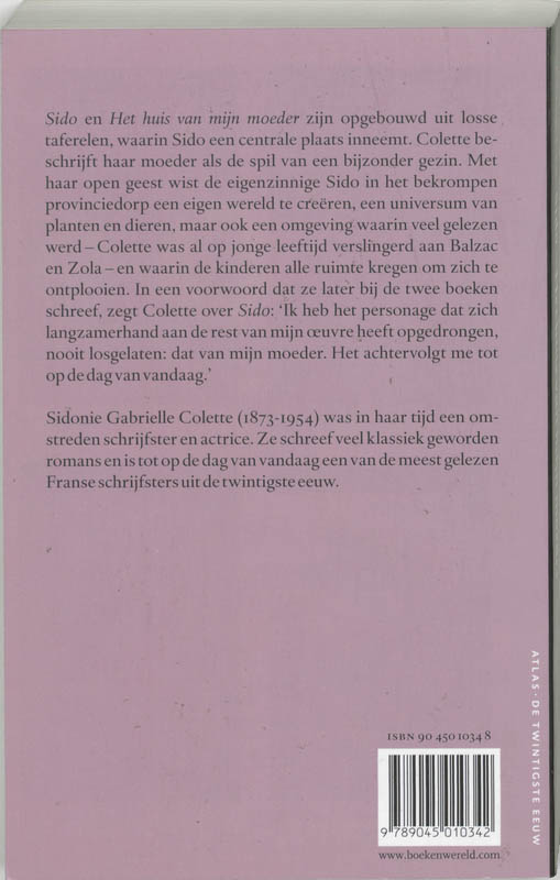 Sido/Het huis van mijn moeder / De twintigste eeuw achterkant