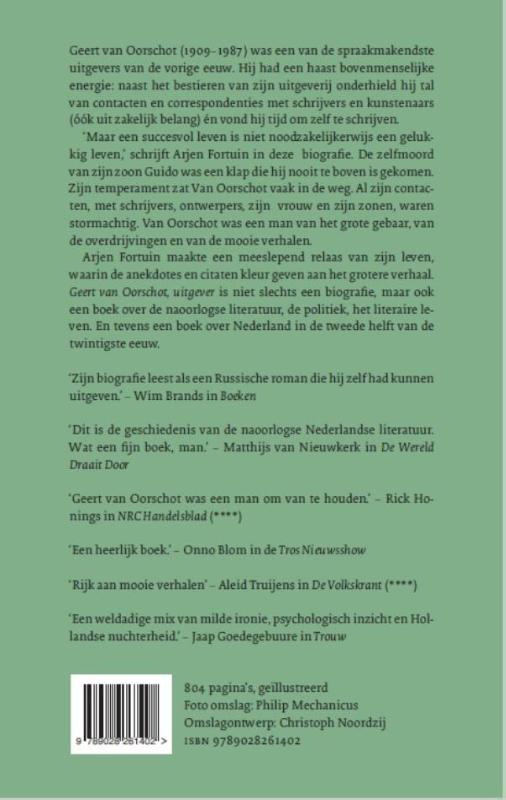 Geert van Oorschot, uitgever achterkant