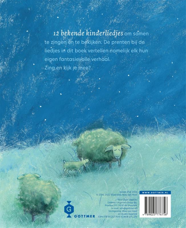 Daar buiten loopt een schaap / Liedjesboeken Mies van Hout achterkant