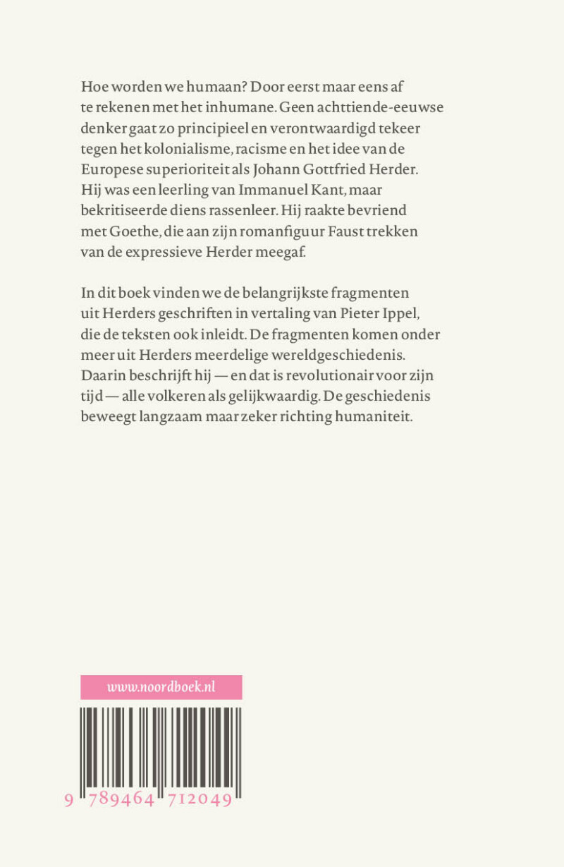 Hoe worden we humaan? / Noordboek filosofie achterkant