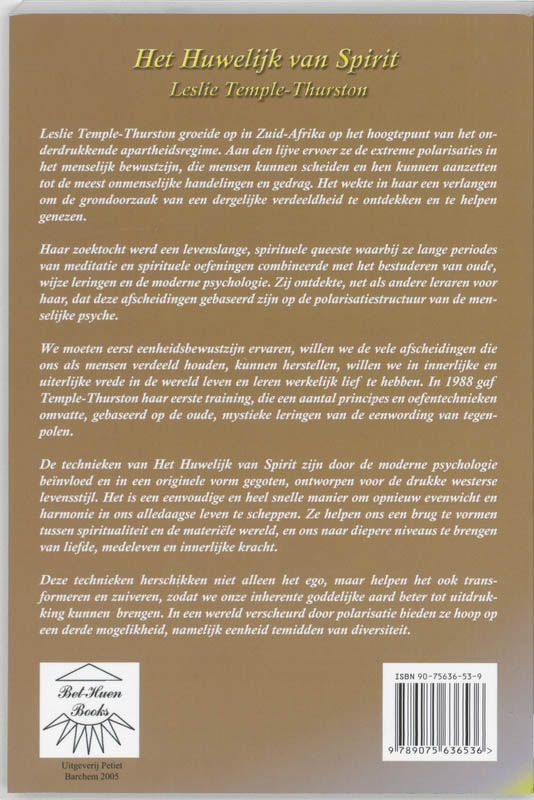 Het Huwelijk van Spirit achterkant