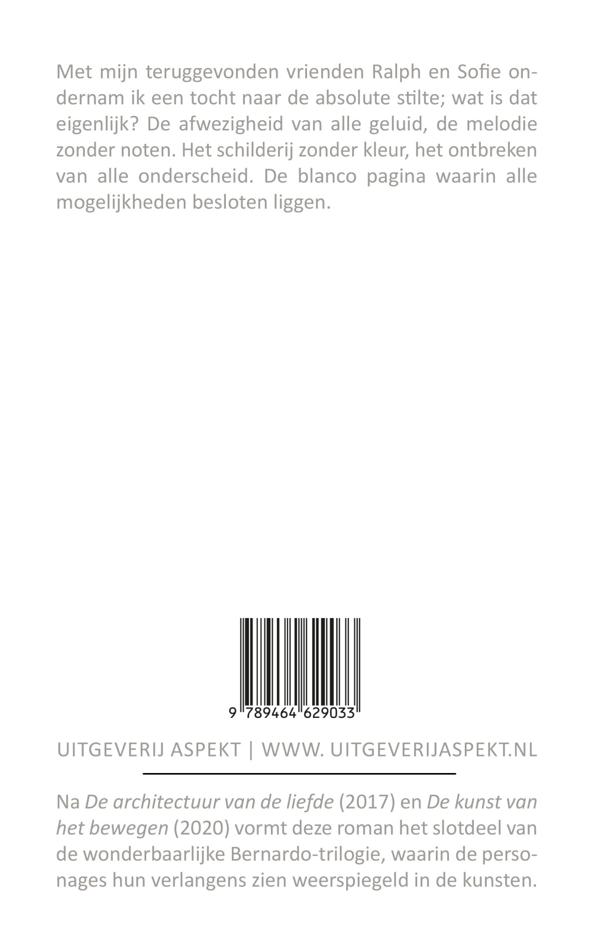 Beelden van stilte achterkant