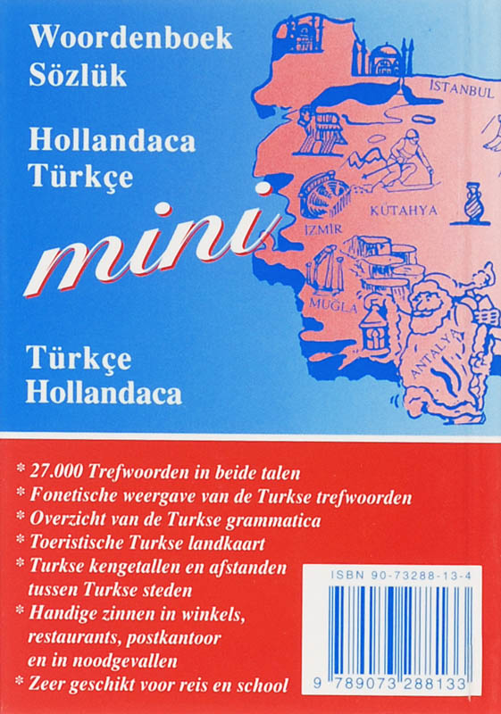 Nederlands-Turks, Turks-Nederlands woordenboek achterkant