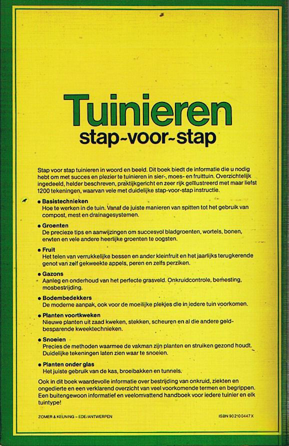 Tuinieren stap-voor-stap / Groenboekerij stap-voor-stap-gids achterkant