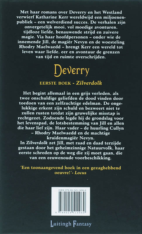 Zilverdolk / Midprice / Deverry saga / 1 achterkant