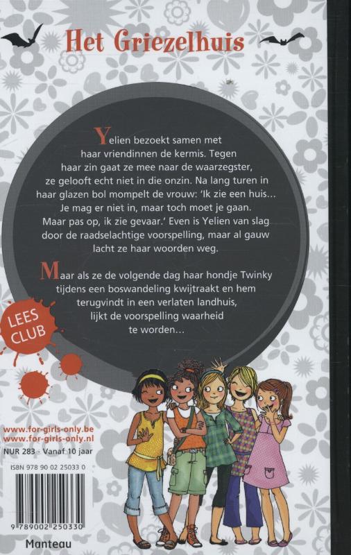 Het griezelhuis / For Girls Only! achterkant