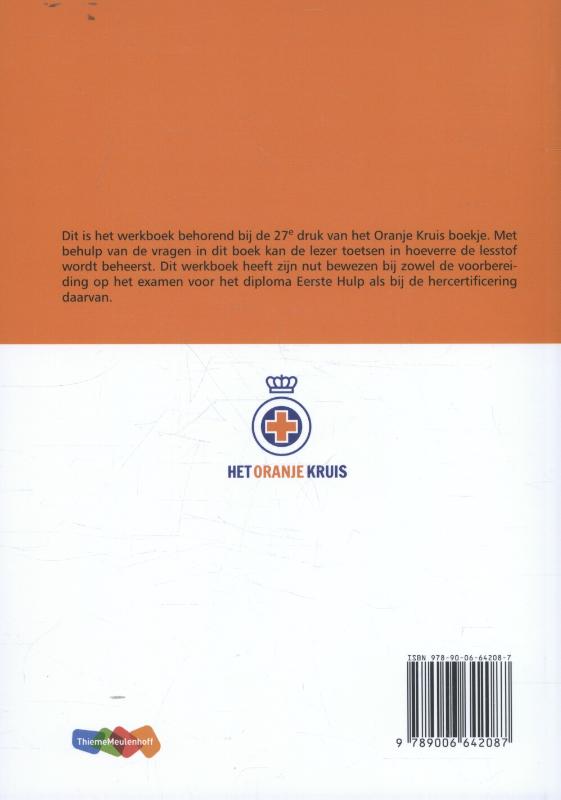 Het Oranje Kruis werkboek achterkant