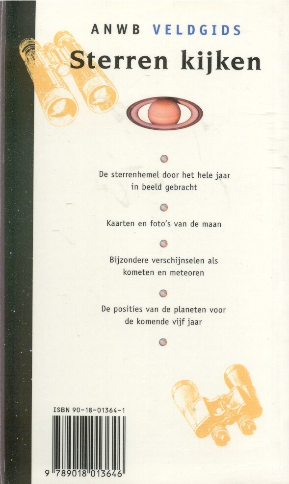 Sterren kijken / ANWB verrekijker achterkant
