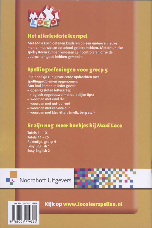 Spelling, groep 5 / Maxi Loco achterkant