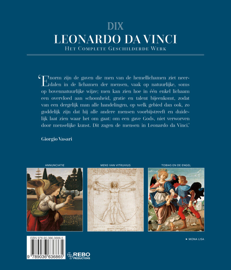 Leonardo da Vinci / De grote meesters van de kunst achterkant