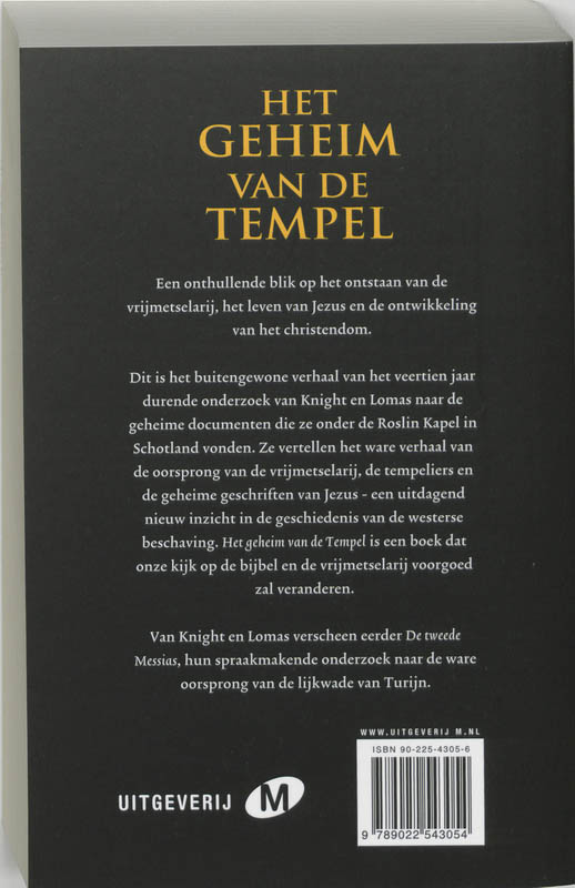 Het Geheim Van De Tempel achterkant