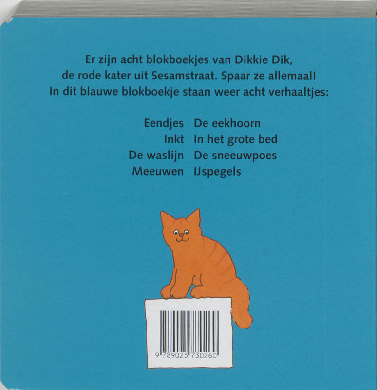 Het blauwe blokboekje / Dikkie Dik achterkant