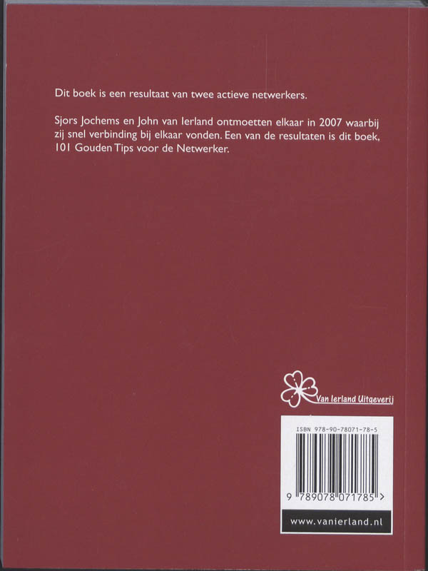 101 gouden tips voor de netwerker achterkant