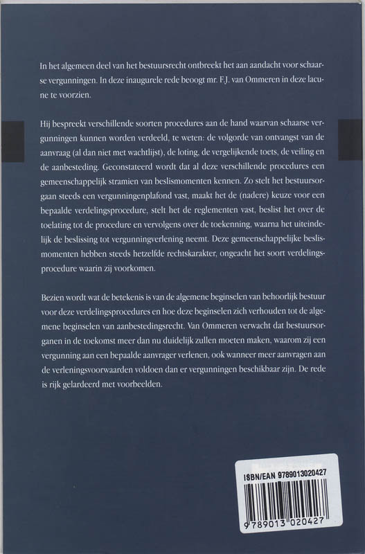 Schaarse vergunningen achterkant