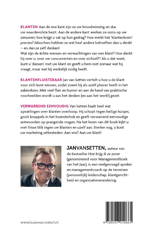 De klantenfluisteraar De klantenfluisteraar achterkant