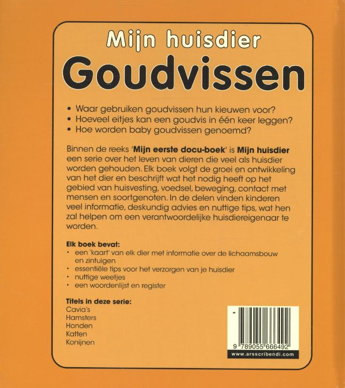 Mijn Huisdier - Goudvissen achterkant