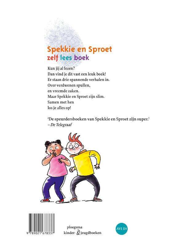 Spekkie en Sproet zelf lees boek achterkant