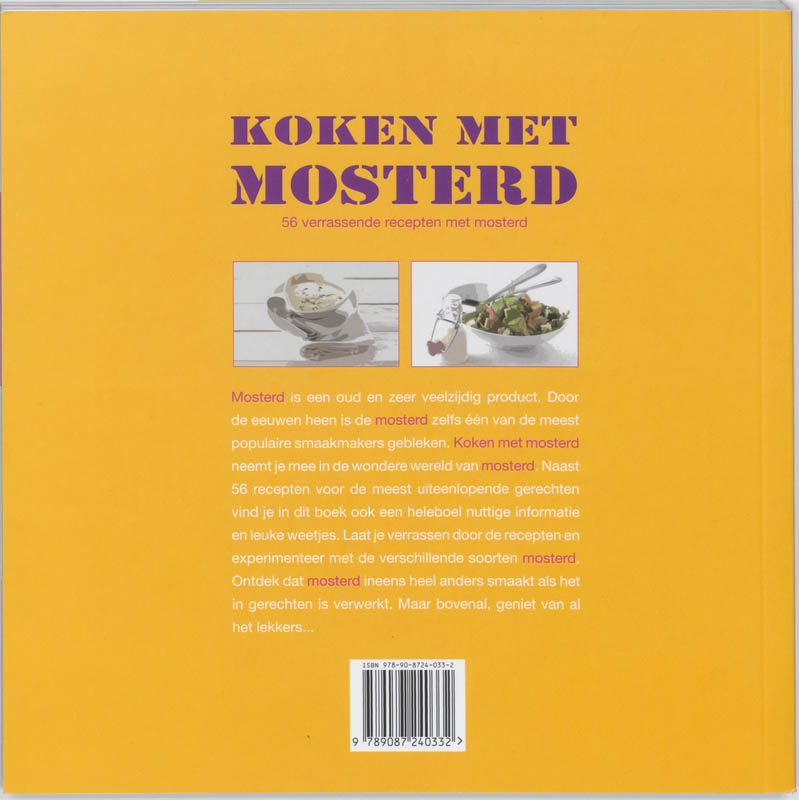 Koken met mosterd achterkant