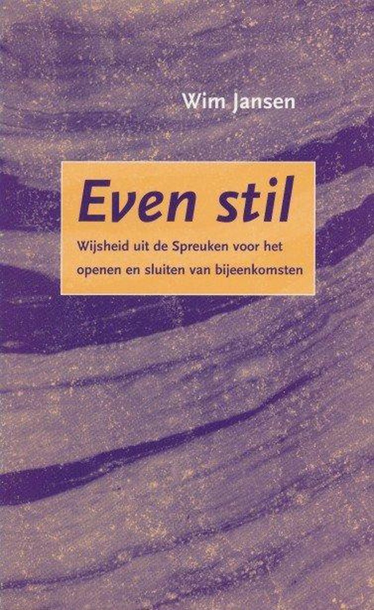 Jansen Wim Even Stil thumbnail