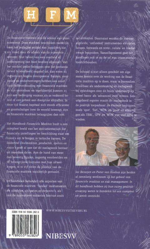 Handboek Financiele Markten achterkant