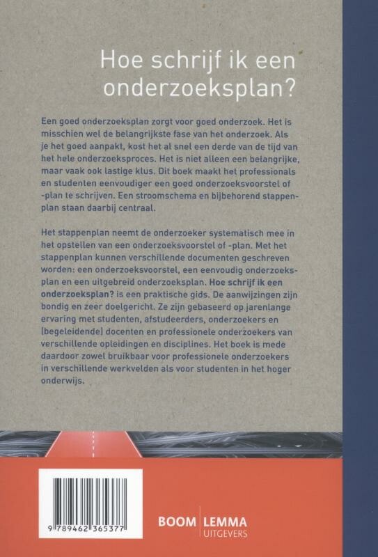 Hoe schrijf ik een onderzoeksplan? achterkant