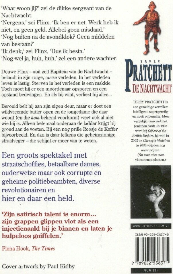 De nachtwacht / Schijfwereld-romanserie / 27 achterkant