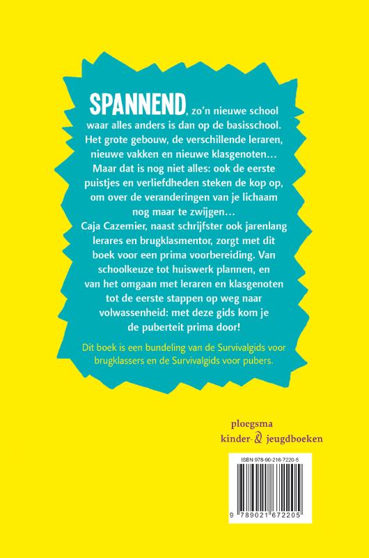 De grote survivalgids voor brugklas en puberteit De grote survivalgids voor brugklas en puberteit achterkant
