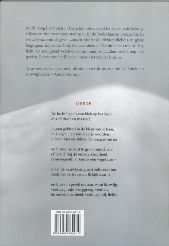 Encyclopedie van de grote woorden achterkant